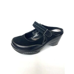 Bass Melrose Y2K Mary Jane‎ Mule Black Clog slip on chunky boho Size 7